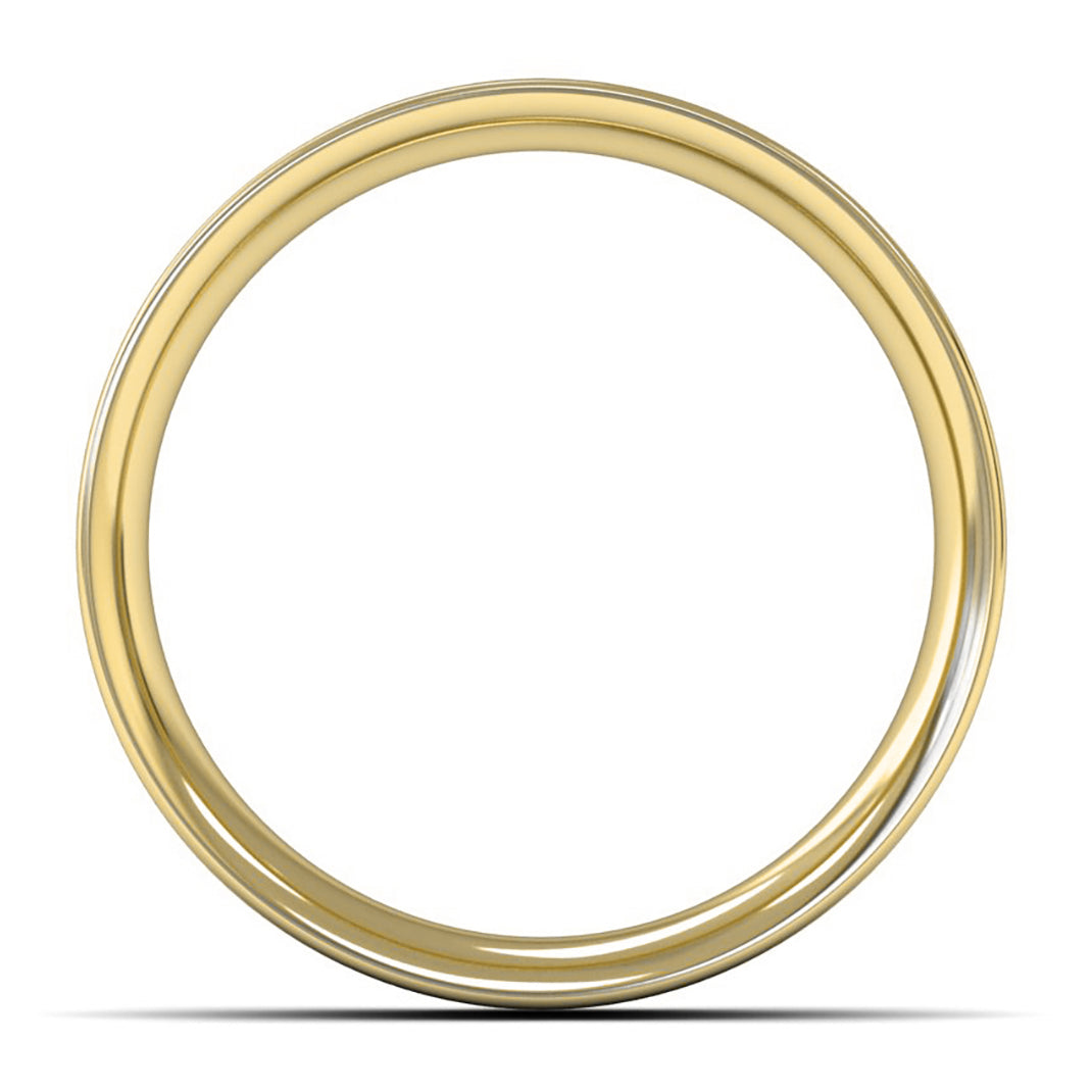 18ct Yellow Gold 6mm Medium Weight Flat Court Wedding Ring