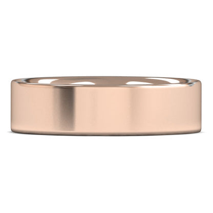 9ct Rose Gold 6mm Medium Weight Flat Court Wedding Ring