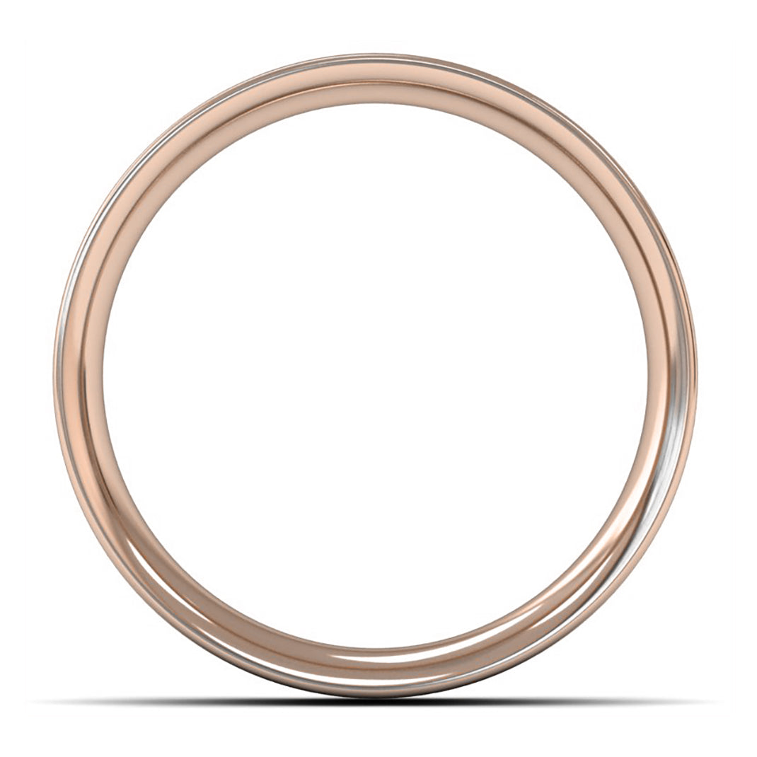 9ct Rose Fairtrade Gold 6mm Medium Weight Flat Court Wedding Ring