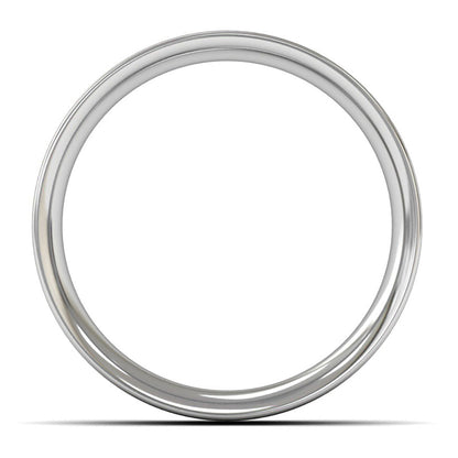 9ct White Fairtrade Gold 6mm Medium Weight Flat Court Wedding Ring