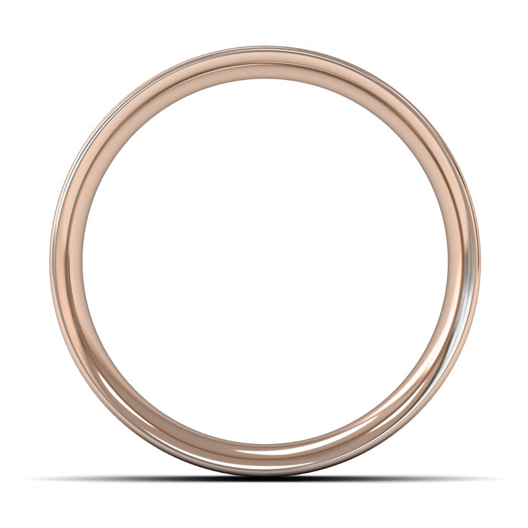 9ct Rose Gold 7mm Medium Weight Flat Court Wedding Ring