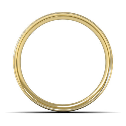 18ct Yellow Fairtrade Gold 8mm Medium Weight Flat Court Wedding Ring