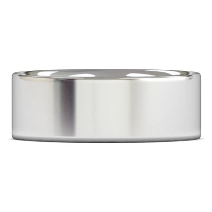 9ct White Fairtrade Gold 8mm Medium Weight Flat Court Wedding Ring