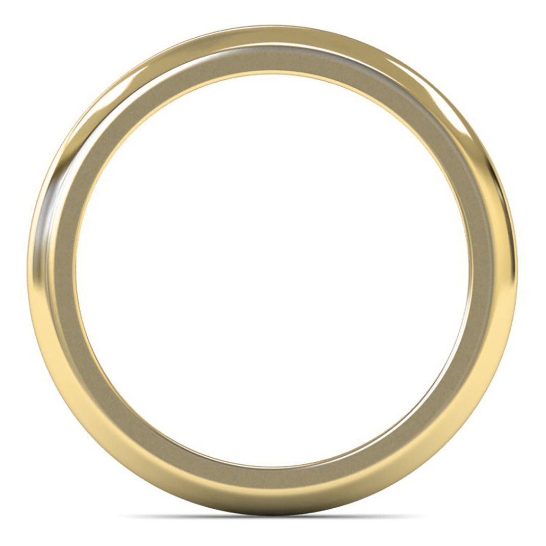 14ct Yellow Gold 2mm Heavy Weight D Shape Wedding Ring