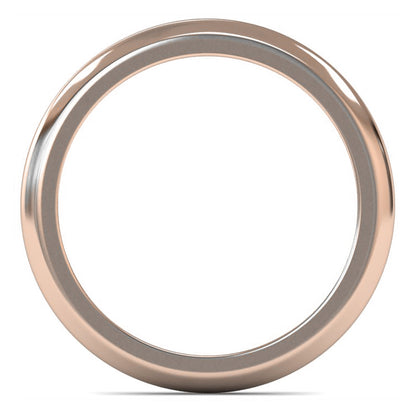 9ct Rose Gold 2mm Heavy Weight D Shape Wedding Ring