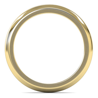 9ct Yellow Fairtrade Gold 2mm Heavy Weight D Shape Wedding Ring