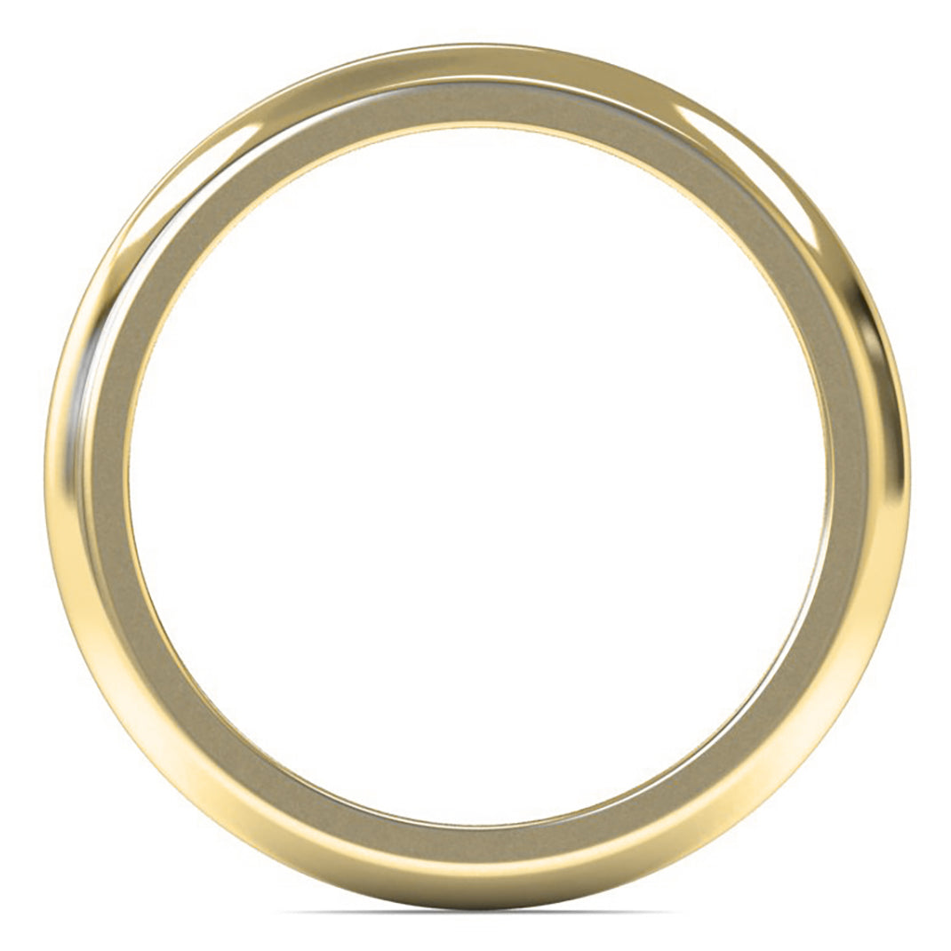 14ct Yellow Fairtrade Gold 2.5mm Heavy Weight D Shape Wedding Ring