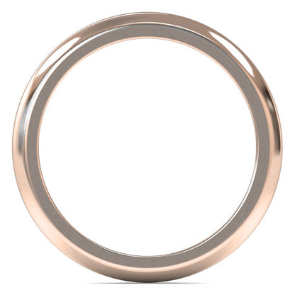 18ct Rose Fairtrade Gold 2.5mm Heavy Weight D Shape Wedding Ring