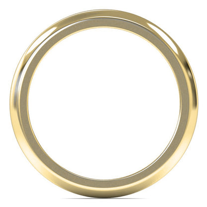 18ct Yellow Gold 2.5mm Heavy Weight D Shape Wedding Ring