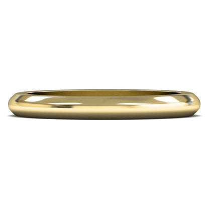 9ct Yellow Fairtrade Gold 2.5mm Heavy Weight D Shape Wedding Ring