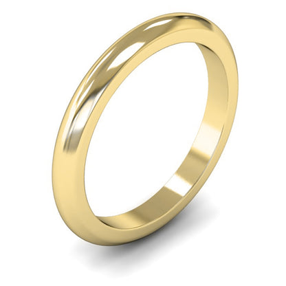 9ct Yellow Fairtrade Gold 2.5mm Heavy Weight D Shape Wedding Ring