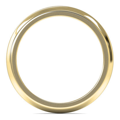 9ct Yellow Fairtrade Gold 3mm Heavy Weight D Shape Wedding Ring