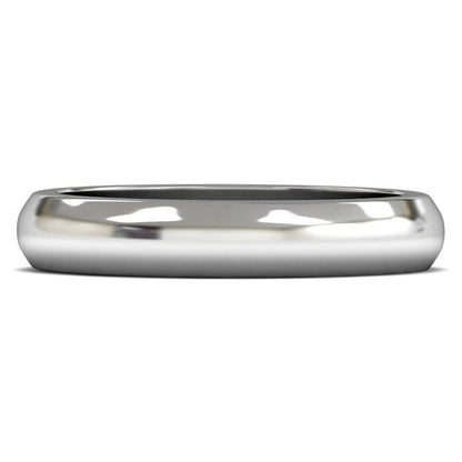 Platinum 950 4mm Heavy Weight D Shape Wedding Ring