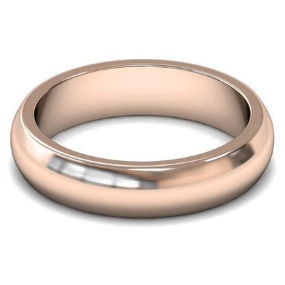 18ct Rose Fairtrade Gold 5mm Heavy Weight D Shape Wedding Ring