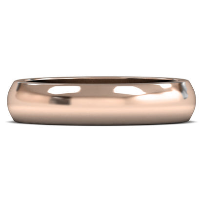 18ct Rose Fairtrade Gold 5mm Heavy Weight D Shape Wedding Ring