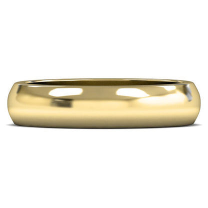 9ct Yellow Gold 5mm Heavy Weight D Shape Wedding Ring
