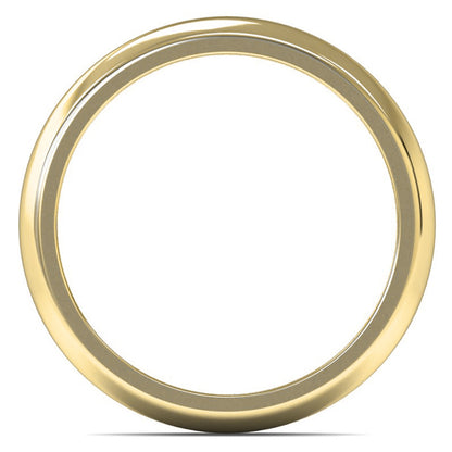 9ct Yellow Gold 5mm Heavy Weight D Shape Wedding Ring