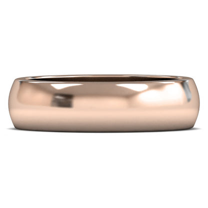 14ct Rose Fairtrade Gold 6mm Heavy Weight D Shape Wedding Ring