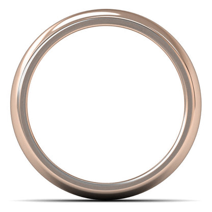 14ct Rose Gold 6mm Heavy Weight D Shape Wedding Ring