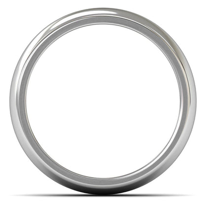 14ct White Gold 6mm Heavy Weight D Shape Wedding Ring