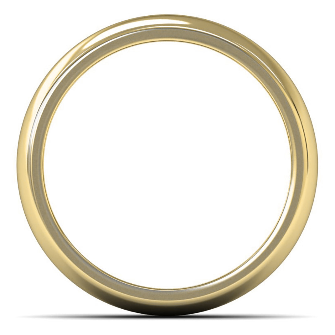 9ct Yellow Gold 6mm Heavy Weight D Shape Wedding Ring