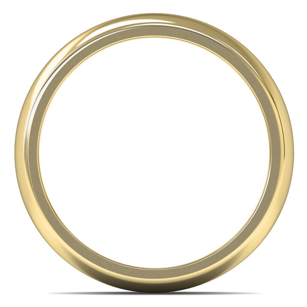 18ct Yellow Fairtrade Gold 7mm Heavy Weight D Shape Wedding Ring