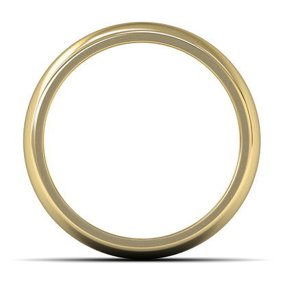 14ct Yellow Gold 8mm Heavy Weight D Shape Wedding Ring