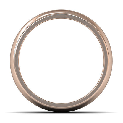 9ct Rose Gold 8mm Heavy Weight D Shape Wedding Ring