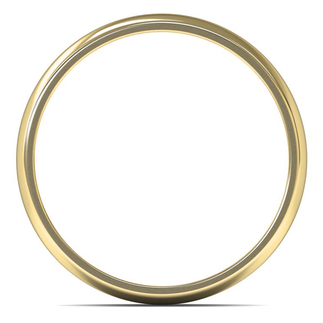 14ct Yellow Gold 5mm Light Weight D Shape Wedding Ring