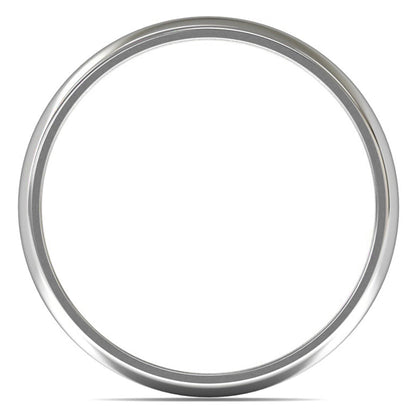 Platinum 950 6mm Light Weight D Shape Wedding Ring