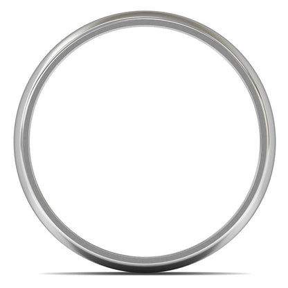 14ct White Fairtrade Gold 7mm Light Weight D Shape Wedding Ring