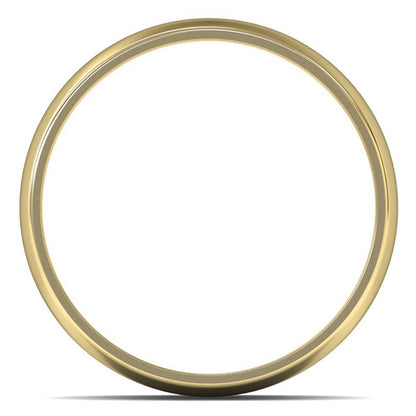 14ct Yellow Gold 8mm Light Weight D Shape Wedding Ring