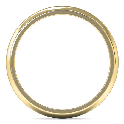 14ct Yellow Fairtrade Gold 4mm Medium Weight D Shape Wedding Ring