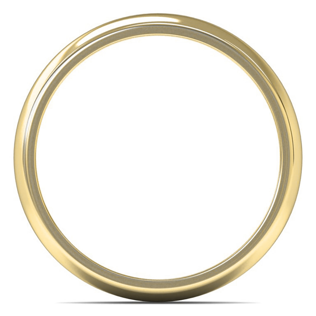 14ct Yellow Gold 5mm Medium Weight D Shape Wedding Ring