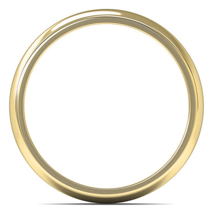 14ct Yellow Fairtrade Gold 5mm Medium Weight D Shape Wedding Ring