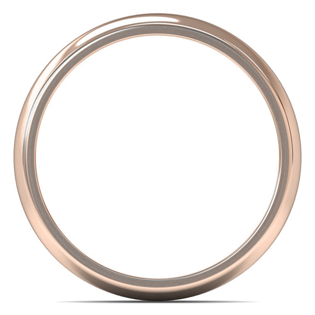 18ct Rose Fairtrade Gold 5mm Medium Weight D Shape Wedding Ring