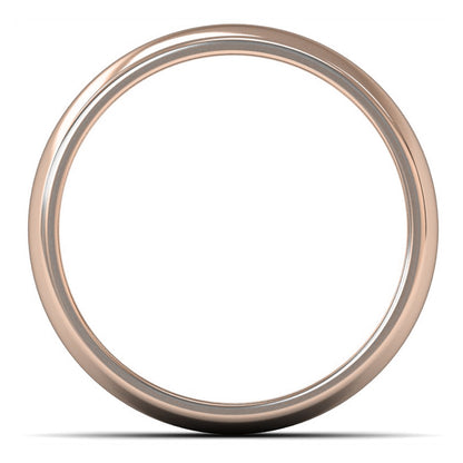 9ct Rose Fairtrade Gold 6mm Medium Weight D Shape Wedding Ring