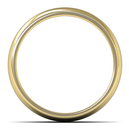 9ct Yellow Gold 6mm Medium Weight D Shape Wedding Ring