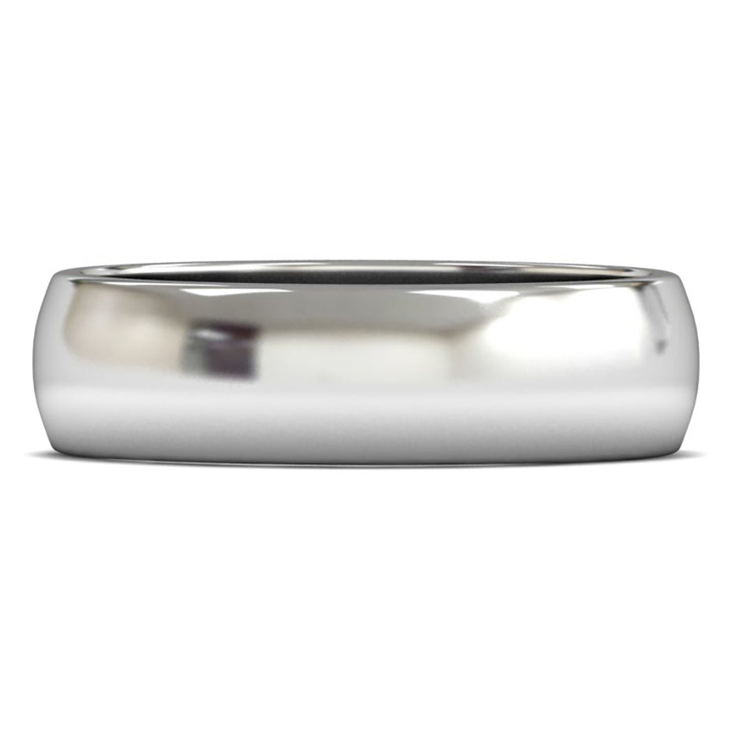 Palladium 500 6mm Medium Weight D Shape Wedding Ring