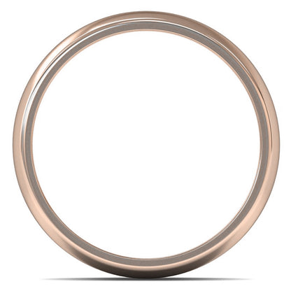 9ct Rose Gold 7mm Medium Weight D Shape Wedding Ring