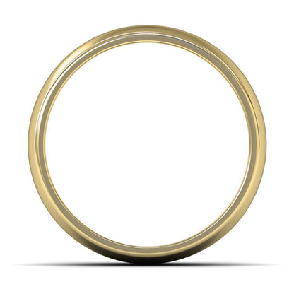 18ct Yellow Gold 8mm Medium Weight D Shape Wedding Ring
