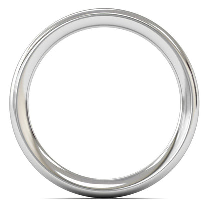 18ct White Fairtrade Gold 2mm Heavy Weight Traditional Court Wedding Ring