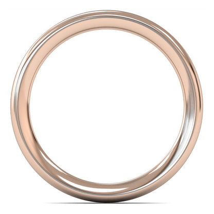 9ct Rose Fairtrade Gold 2mm Heavy Weight Traditional Court Wedding Ring