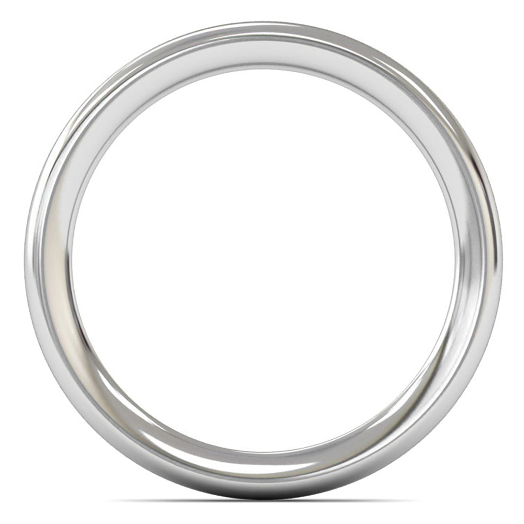 Platinum 950 2mm Heavy Weight Traditional Court Wedding Ring