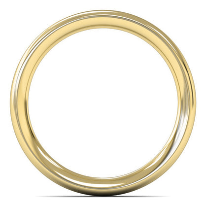14ct Yellow Gold 2.5mm Heavy Weight Traditional Court Wedding Ring