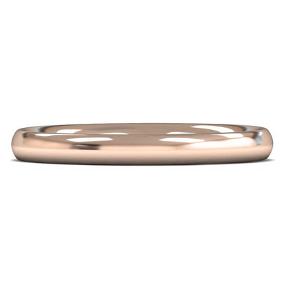 18ct Rose Gold 2.5mm Heavy Weight Traditional Court Wedding Ring