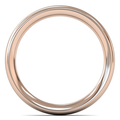 18ct Rose Fairtrade Gold 2.5mm Heavy Weight Traditional Court Wedding Ring