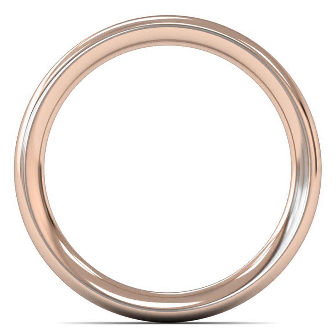 9ct Rose Fairtrade Gold 2.5mm Heavy Weight Traditional Court Wedding Ring