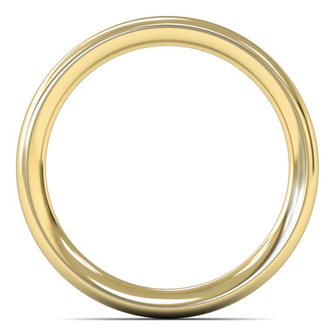 9ct Yellow Fairtrade Gold 2.5mm Heavy Weight Traditional Court Wedding Ring