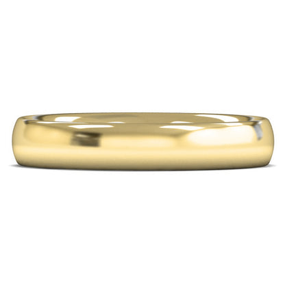 14ct Yellow Gold 4mm Heavy Weight Traditional Court Wedding Ring